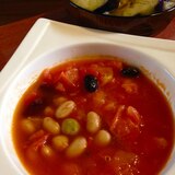 トマトとお豆のメキシカンスープ